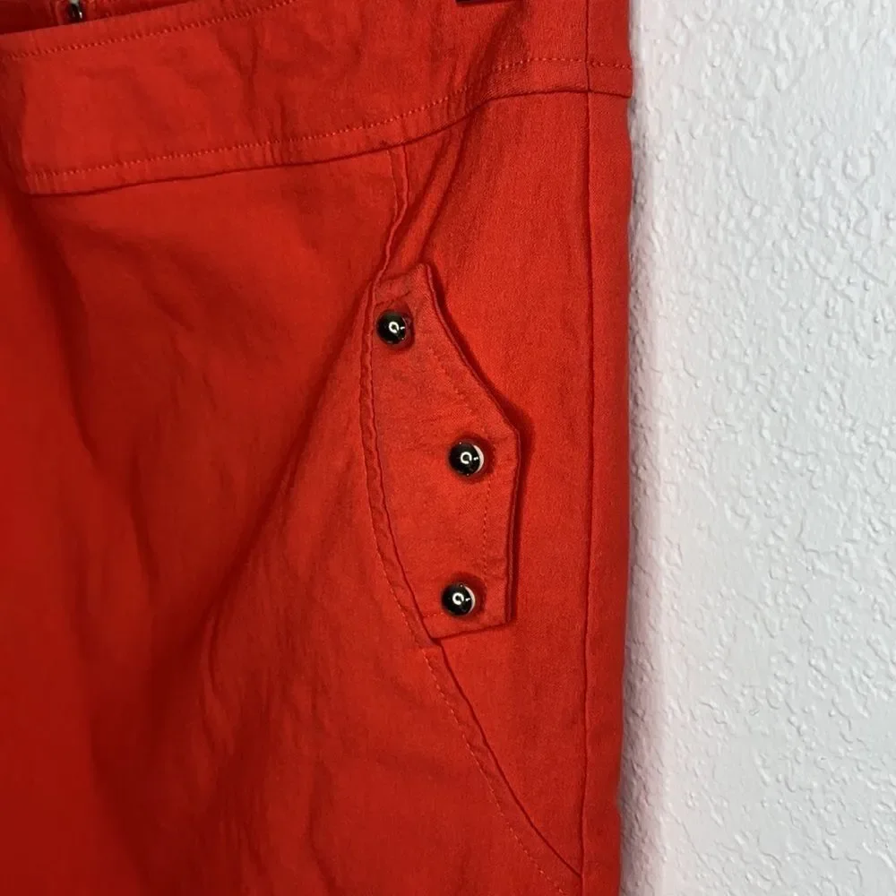 Must Have Orange Mini Skirt with Silver Studs S